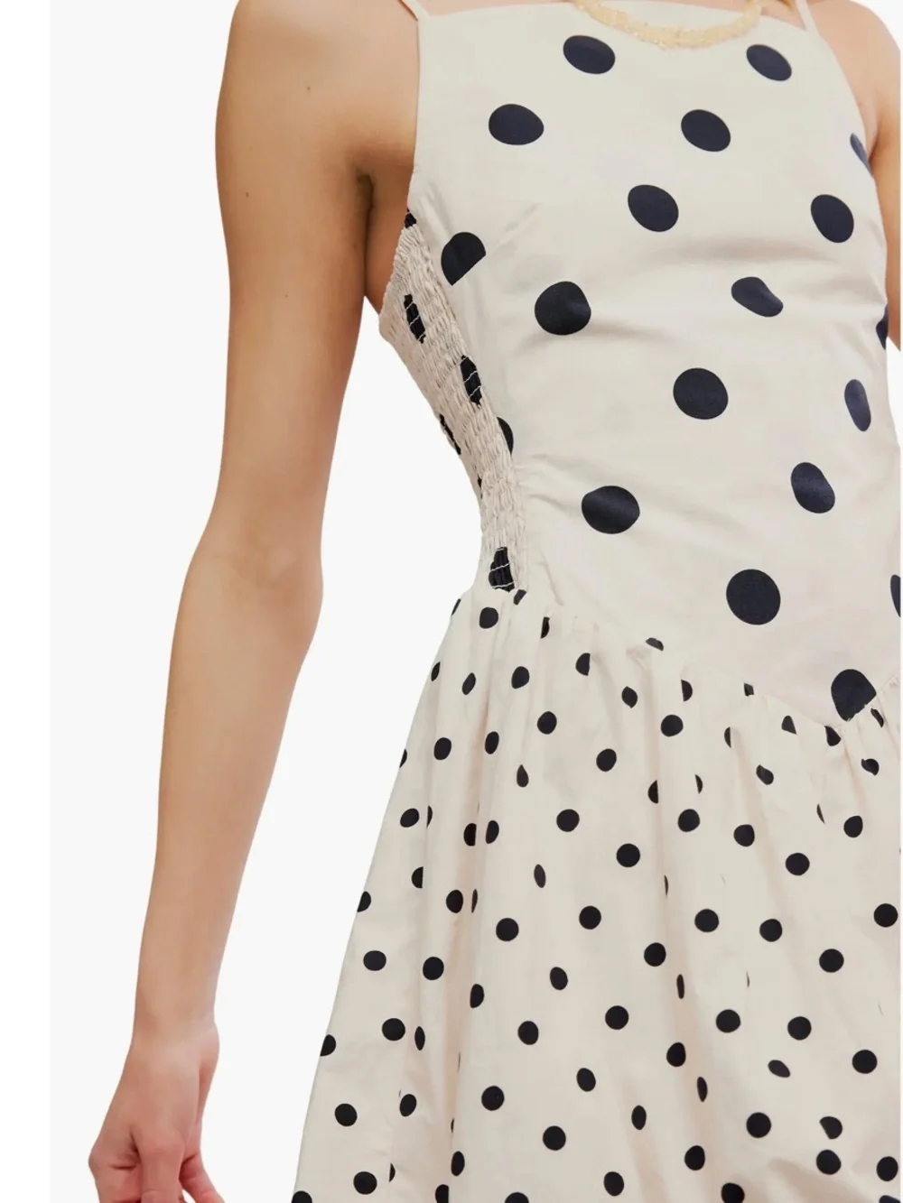 Free People White Polka Dot Mini Dress NWT